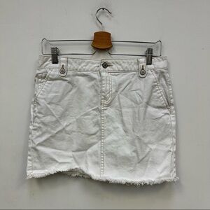 Gap White Denim Mini Skirt